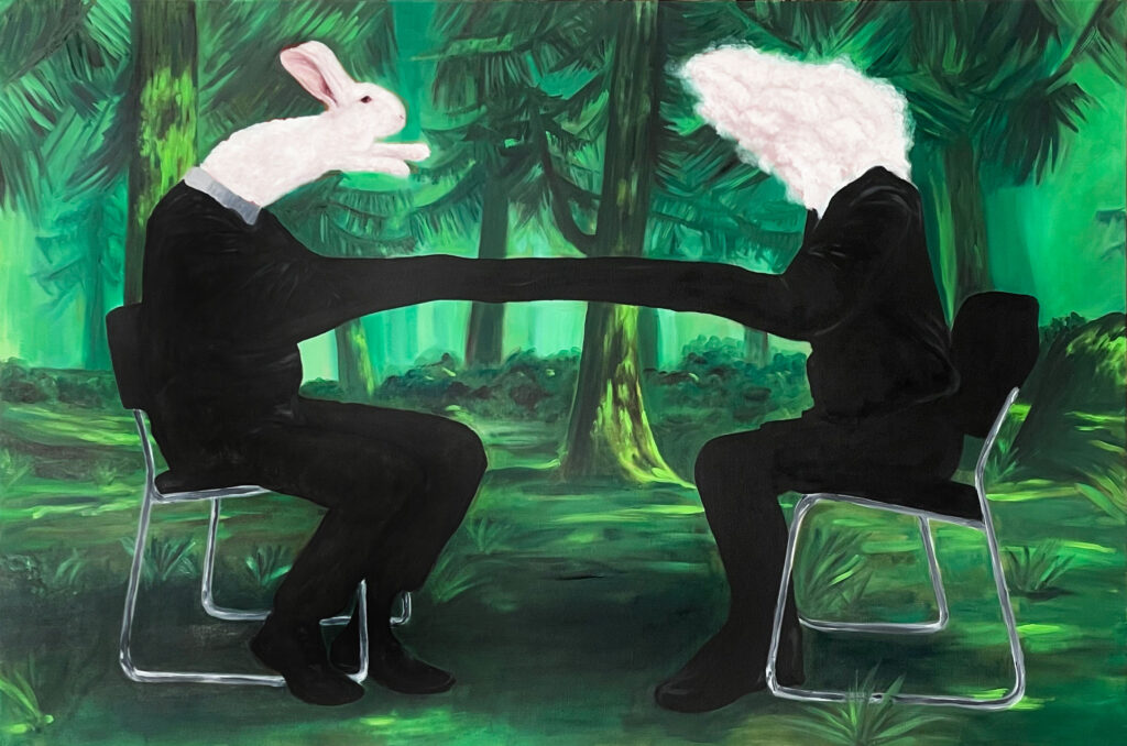 Confessions, oil on linen, 2022