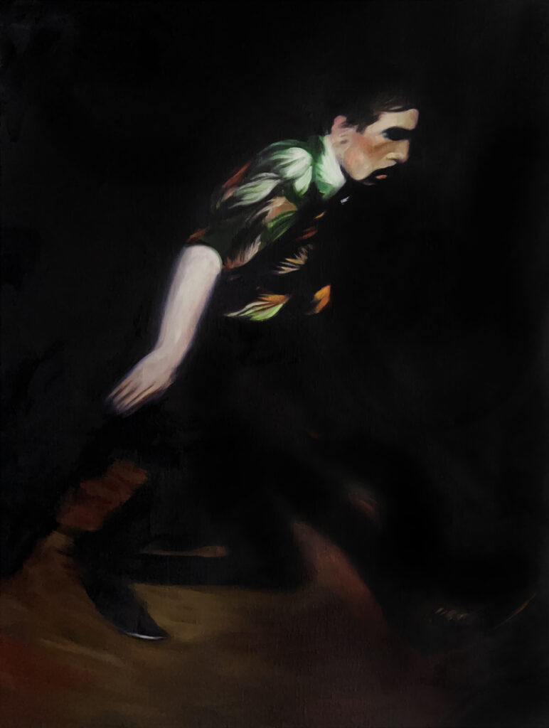 Running Man, oil on linen, 2025