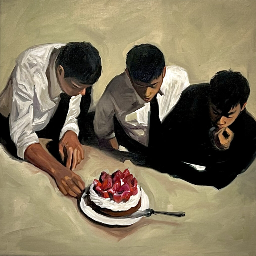 The Perks of Endearment, 60 x 60 cm, Oil on linen, 2026